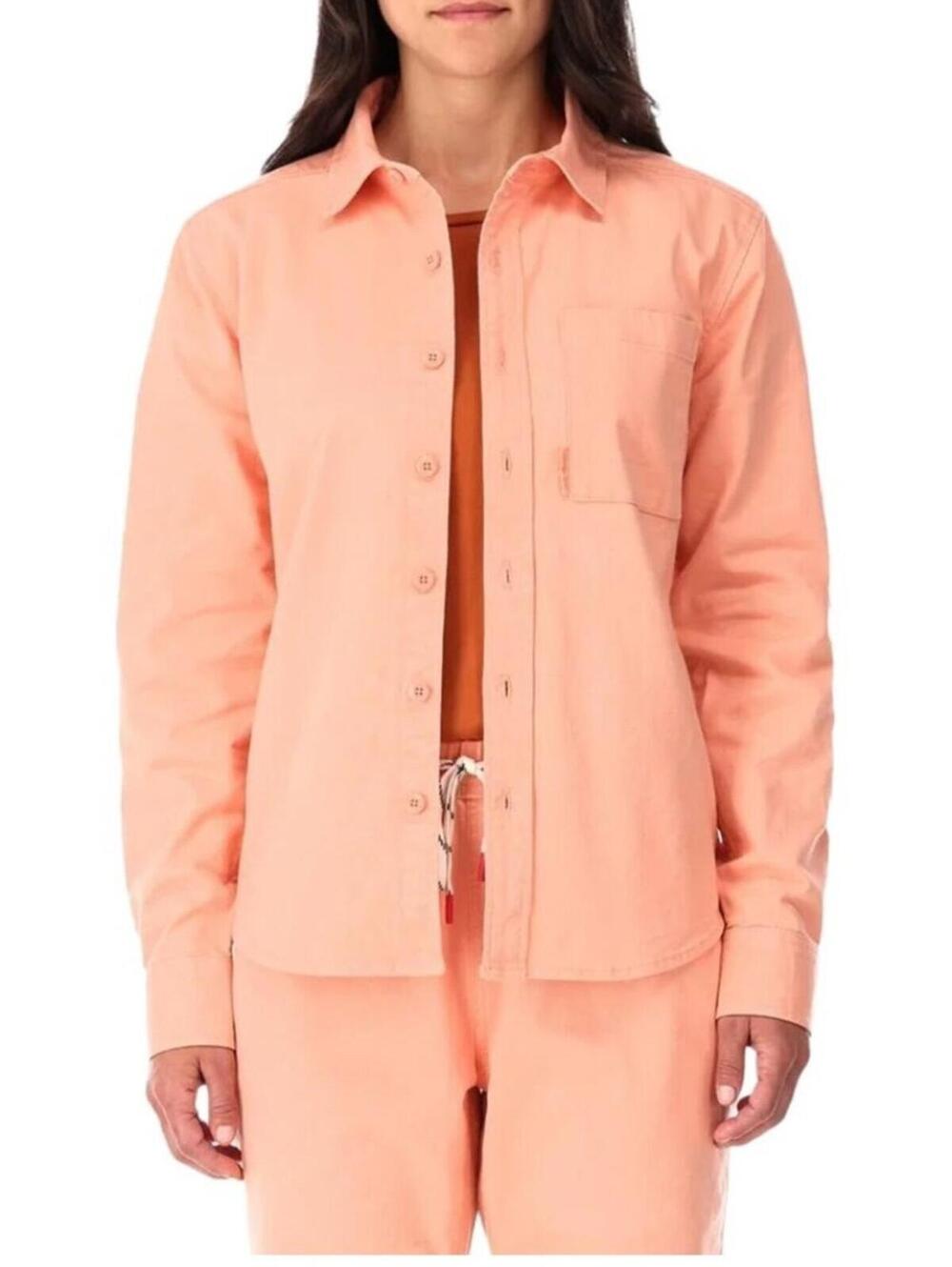 Topo Designs Dirt Shirt Women Terracotta Organic Cotton Utility Sz S